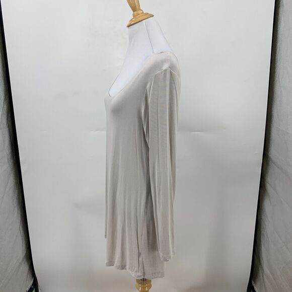 Bryn Walker Tunic Top Women XS Dove Micro Modal Stretch Scoop Neck Long Sleeve - Picture 4 of 10